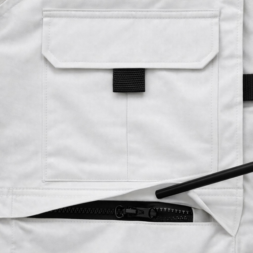 Men's Outdoor Vest - reversible - cream & kaki - Picture 7 of 13